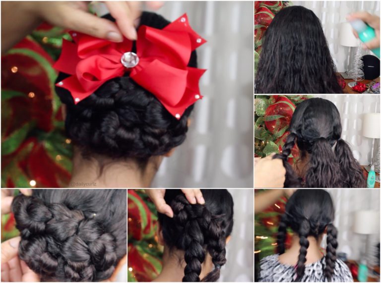 3 Holiday Hairstyles for girls / 3 bellos estilos de peinados para niñas