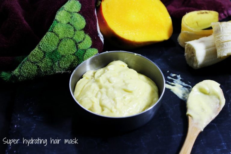 Mango, banana hydrating hair mask | mascarilla hidratante de mango y banana